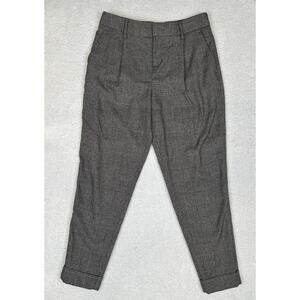 Banana Republic Glen Plaid Ankle Pants Charcoal Black Women’s 2